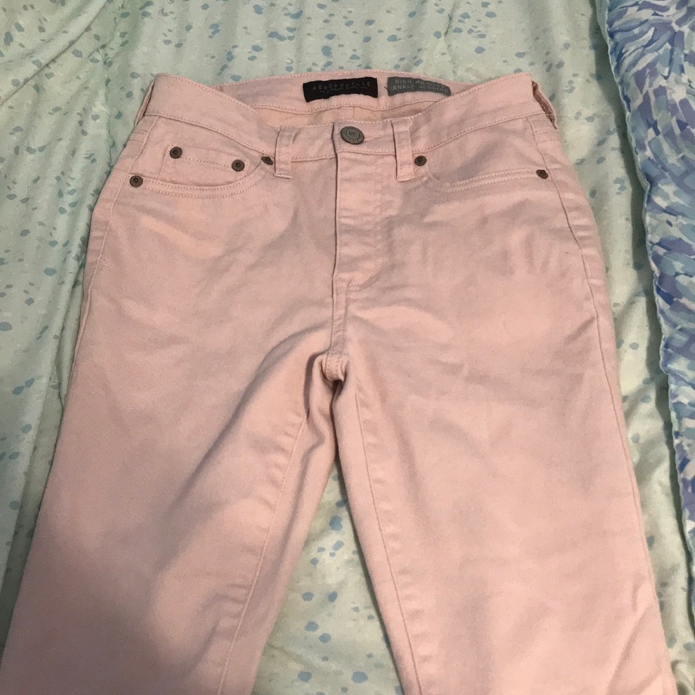Pink Aeropostale High Waisted Skinny Jeans